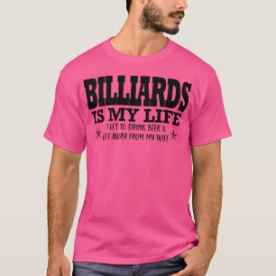 Camiseta Billiards Billiards Jogadores de Piscina Engraçado