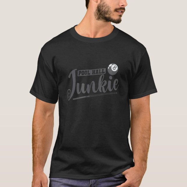 Camiseta Billiards Entusiasticos do Hall piscina (Frente)
