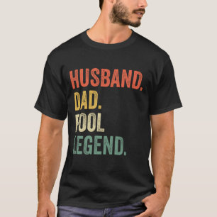 Camiseta Billiards Funny Husband Pai Legend Vin