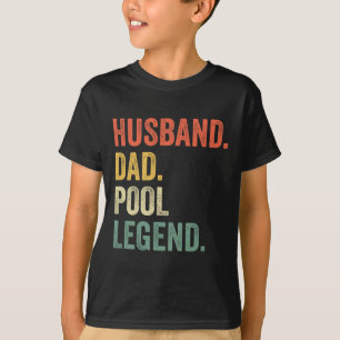 Camiseta Billiards Funny Husband Pai Legend Vin