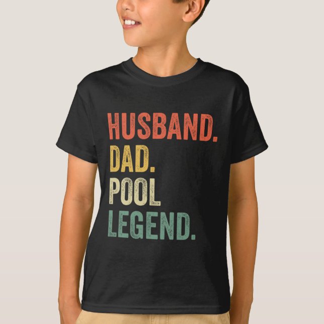 Camiseta Billiards Funny Husband Pai Legend Vin (Frente)