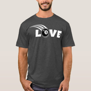 Camiseta Billiards LOVE 8ball piscina billiard player