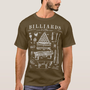 Camiseta Billiards Mesa Cue Ball Vintage Patage Drawi