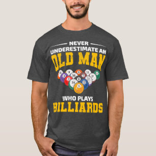 Camiseta Billiards Pai de jogos Dia de os pais do avô Engra