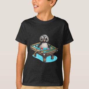 Camiseta Billiards Penguin Hustler Piscina Snooker Jogando