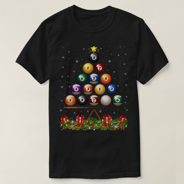 Camiseta Billiards Piscina Esportivo Lover Billiards Ball C (Frente do Design)