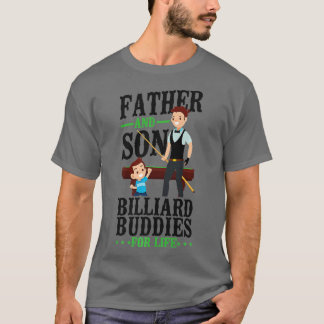Camiseta Billiards Piscina Jogador De Bola Pai Filho Pai E