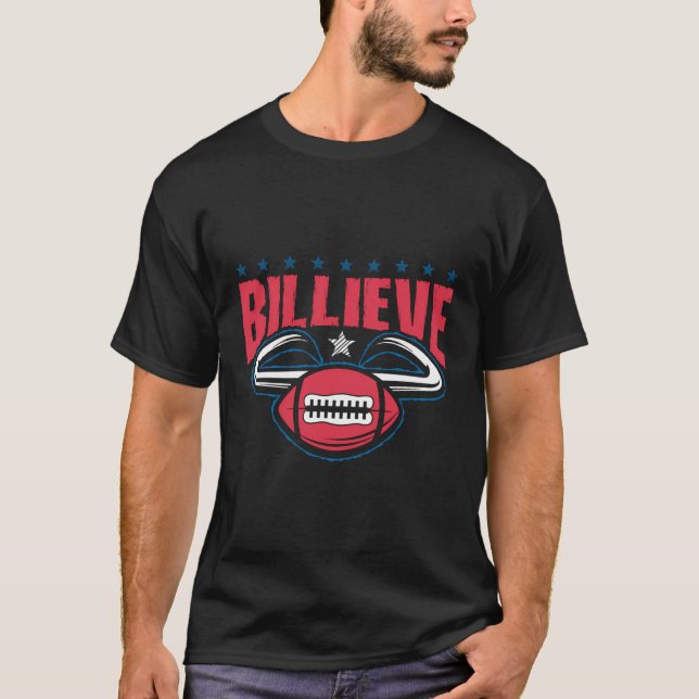Camiseta Billieve Bills Ny Buffalo Fã de Futebol (Frente)