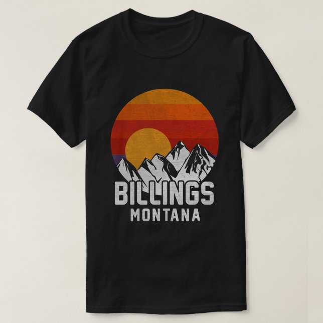 Camiseta Billings Montana Mountain Sunset (Frente do Design)
