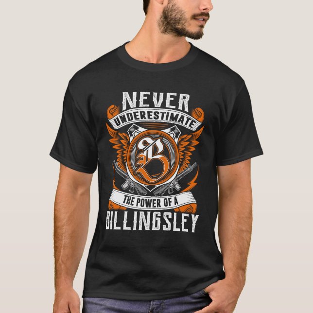 Camiseta BILLINGSLEY - Nunca Subestimar Personalizado (Frente)