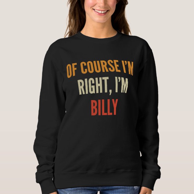 Camiseta Billy, claro que estou certo, sou Billy (Frente)