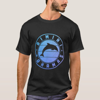Camiseta Bimini Bahamas Souvenir Dolphin Vintage