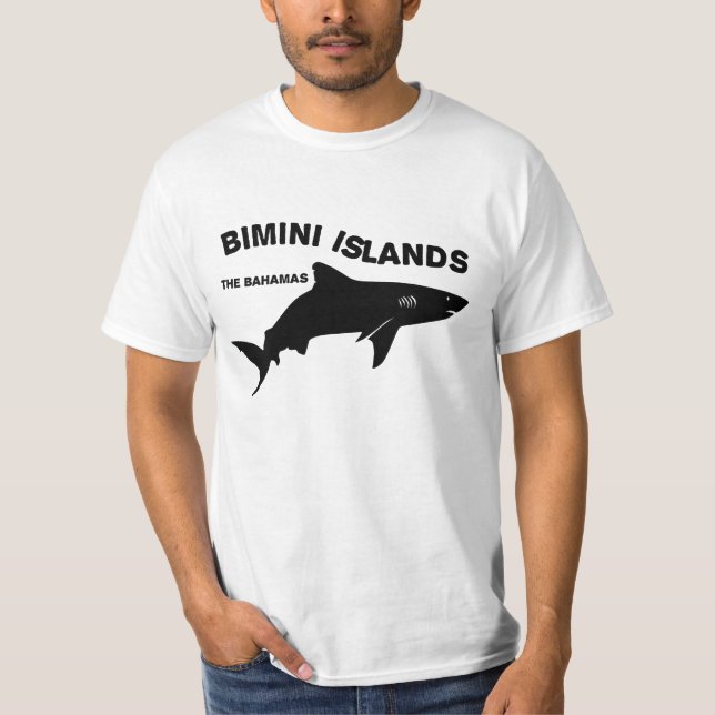 Camiseta Bimini Islands Scuba Mergulhando Com Tubarões - Ba (Frente)