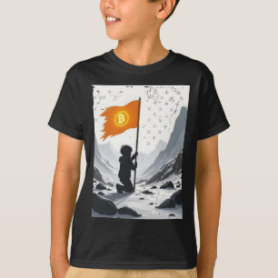 Camiseta Bímoedas Escuras Escuras De Vinheta Criptográfica