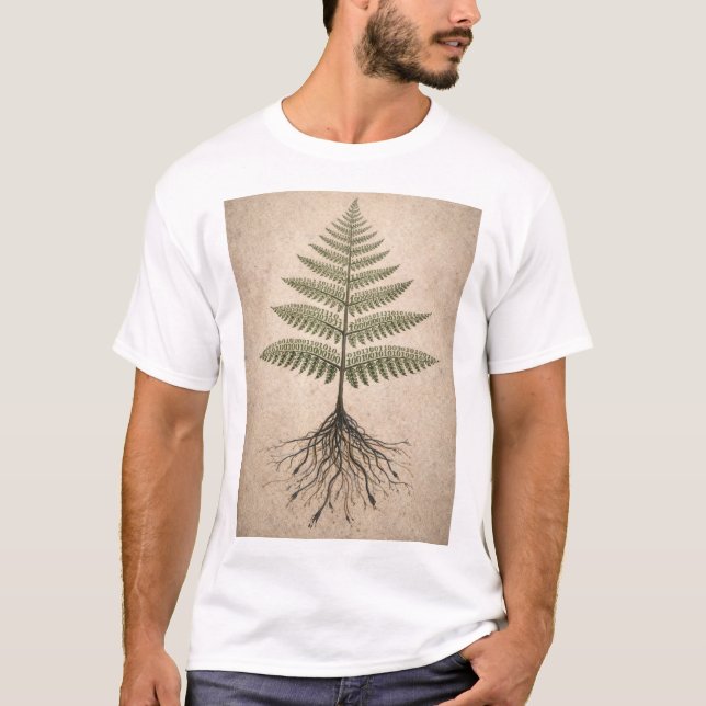 Camiseta Binary Botany - Matrix Coding Abstract Nature Art (Frente)