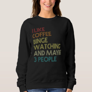 Camiseta Binge Assistindo TV Series Maraton Coffee Vintage