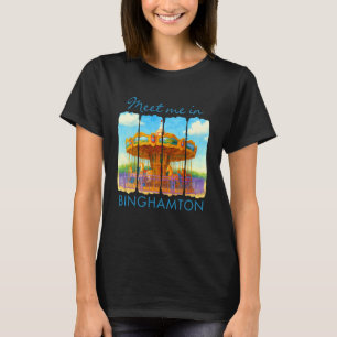 Camiseta Binghamton Nova York Viagem Encontre-me Em Bing
