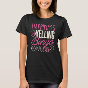 Camiseta Bingo A Felicidade é Gritar Jogo de Bingo Homens
