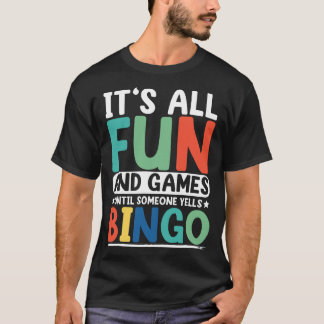 Camiseta Bingo Caller Engraçado Jogador Bingo B
