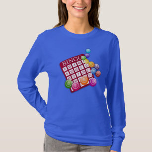 Camiseta Bingo! Cartão de bingo e marcadores