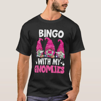 Camiseta Bingo Com Meus Gnomos Mulheres Homens Bingo Gnome