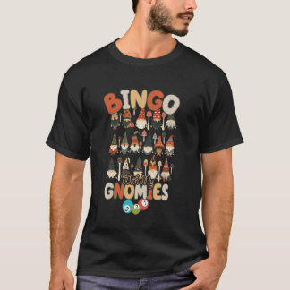 Camiseta Bingo Com Meus Gnomos Mulheres Homens Engraçados B
