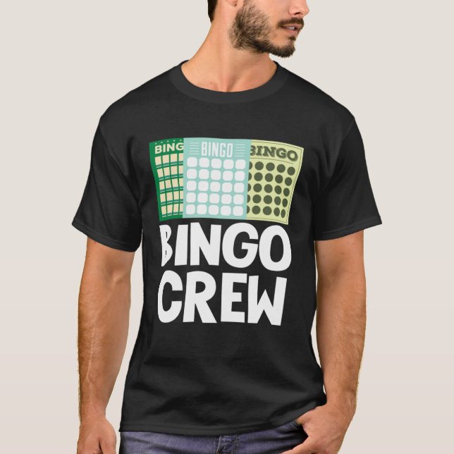 Camiseta Bingo Crew Bingo Card Game Gambling Luck Bingo Bal (Frente)