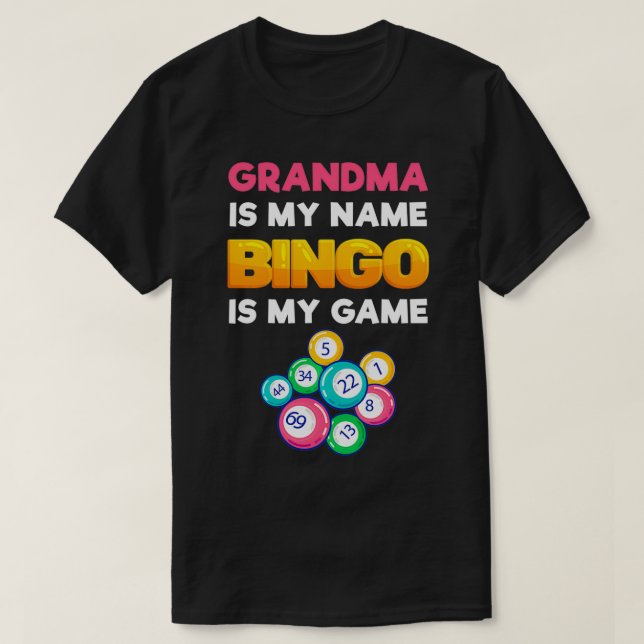 Camiseta Bingo É Meu Bingo Engraçado Jogadora Da Avó Mulher (Frente do Design)