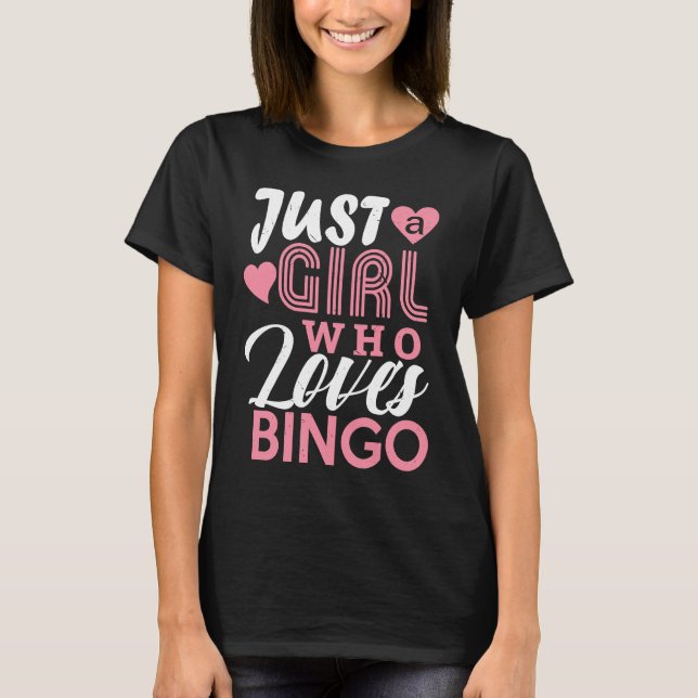 Camiseta Bingo Girls  Bingo Game Player  Women Kids (Frente)