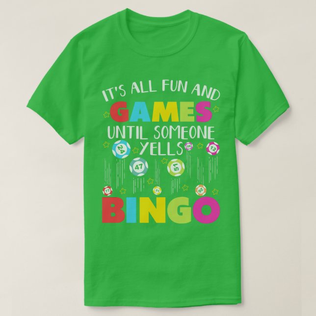 Camiseta Bingo Lovers Casino Games Bingo Fan Gambling (Frente do Design)