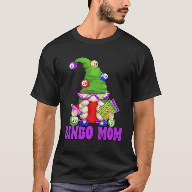 Camiseta Bingo Mãe Gnomo Para Bingo Night (Frente)
