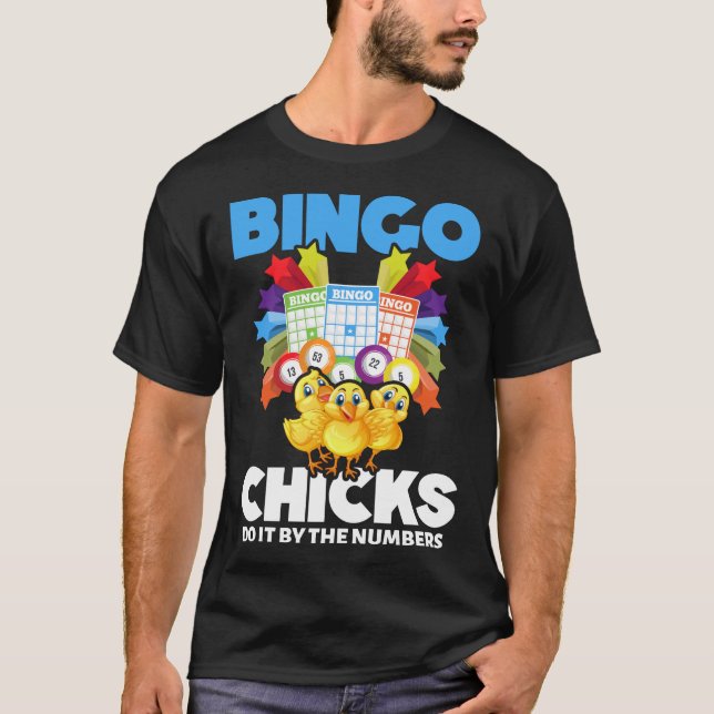 Camiseta Bingo Mulheres Engraçadas Jogadoras de Bingo Menin (Frente)