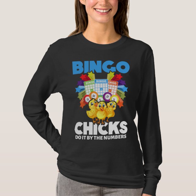 Camiseta Bingo Mulheres Engraçadas Jogadoras de Bingo Menin (Frente)