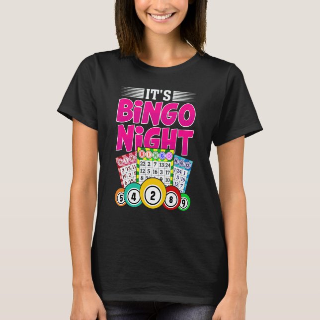 Camiseta Bingo Night   Bingo Grandma Player Women Mother's  (Frente)