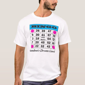 Camiseta bingo, o cartão ideal da avó