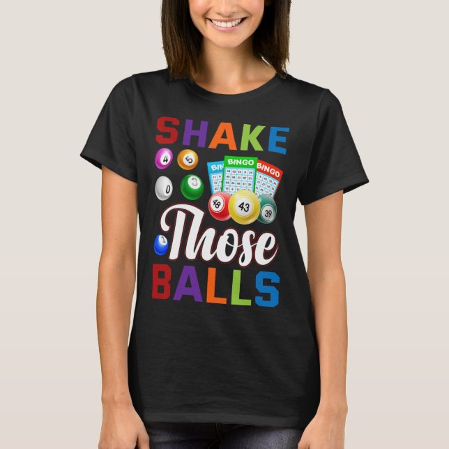 Camiseta Bingo Player Bingo Agita essas bolas (Frente)