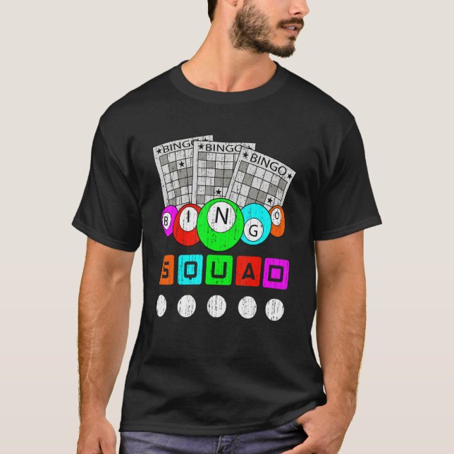 Camiseta Bingo Player Bingo Bingo Bingo Bi com Lottery Hobb (Frente)