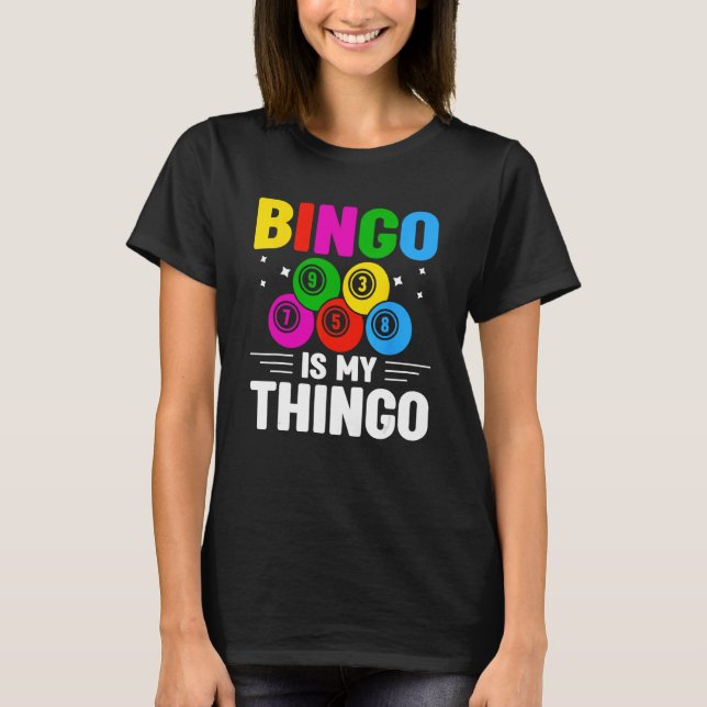 Camiseta Bingo Player Bingo Halls Caixa do jogo do cassino (Frente)