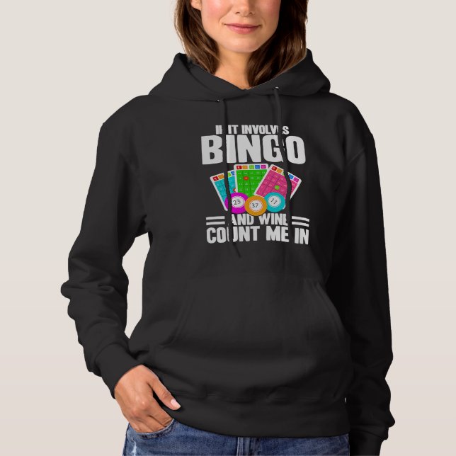 Camiseta Bingo Player If It Involves Bingo And Wine (Frente)