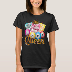 Camiseta Bingo Queen Bingo Player Chamador Casino Jogo W