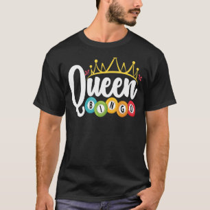 Camiseta Bingo Queen Lucky Game Lottery Girls
