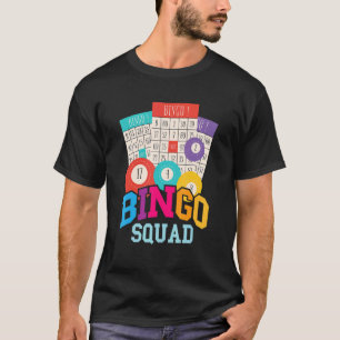 Camiseta Bingo Squad Bingo Time Game Card Bingo Balls Creme