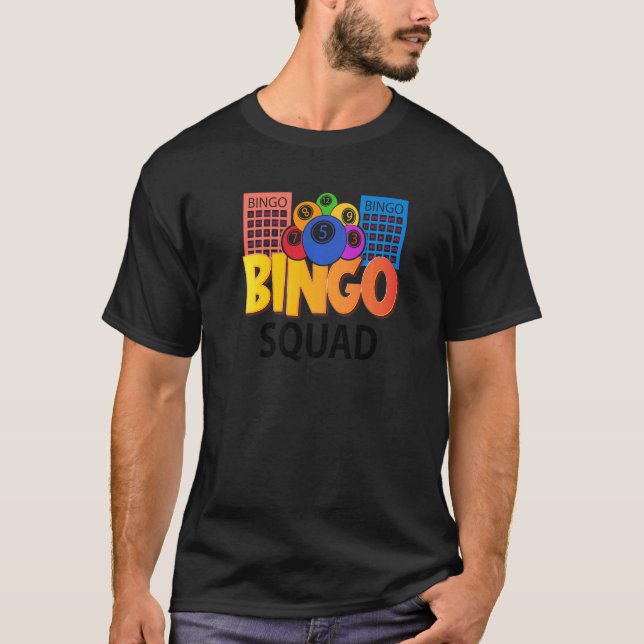 Camiseta Bingo Squad Lucky Game Lottery Kids Men Women (Frente)