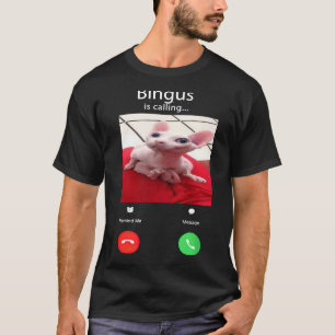Camiseta Bingus está chamando "Grande Memória Gato"