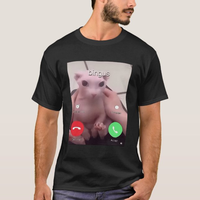 Camiseta Bingus Está Chamando Meu Querido Gato De Esfinge S (Frente)