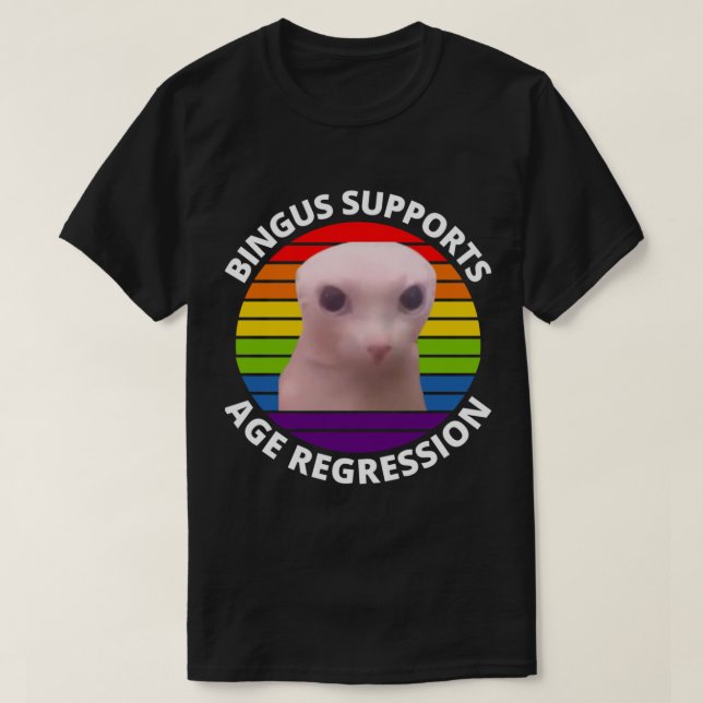 Camiseta Bingus Suporta Regressão de Idade (Frente do Design)