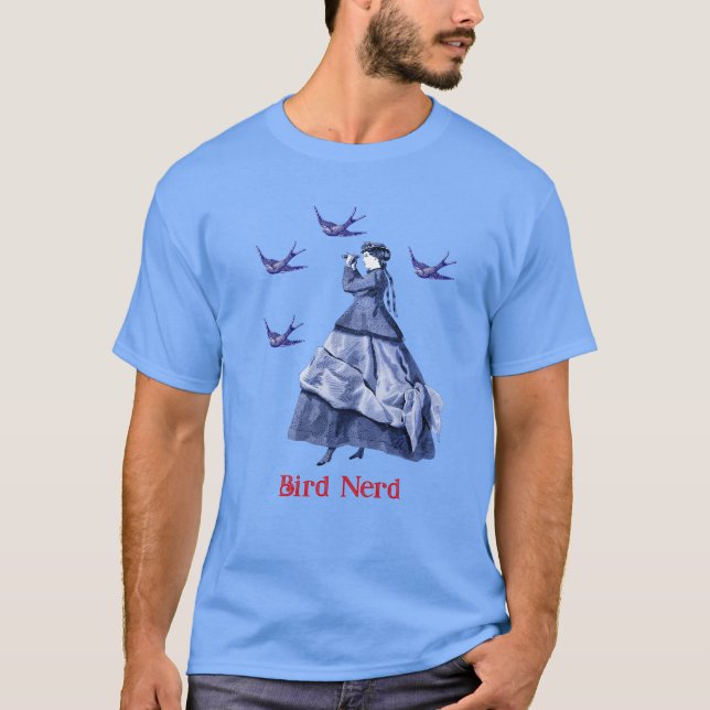 Camiseta Binoculares de Nerd de aves (Frente)