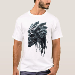 Camiseta Bio Robotic Tribal Face Design