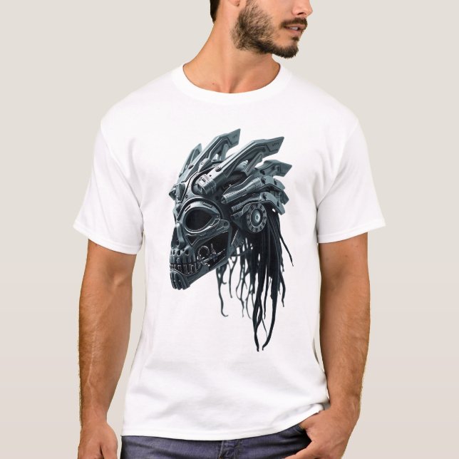 Camiseta Bio Robotic Tribal Face Design (Frente)