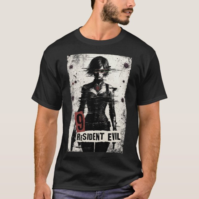 Camiseta Biohazard Agent: Glitched Horror Heroine (Frente)